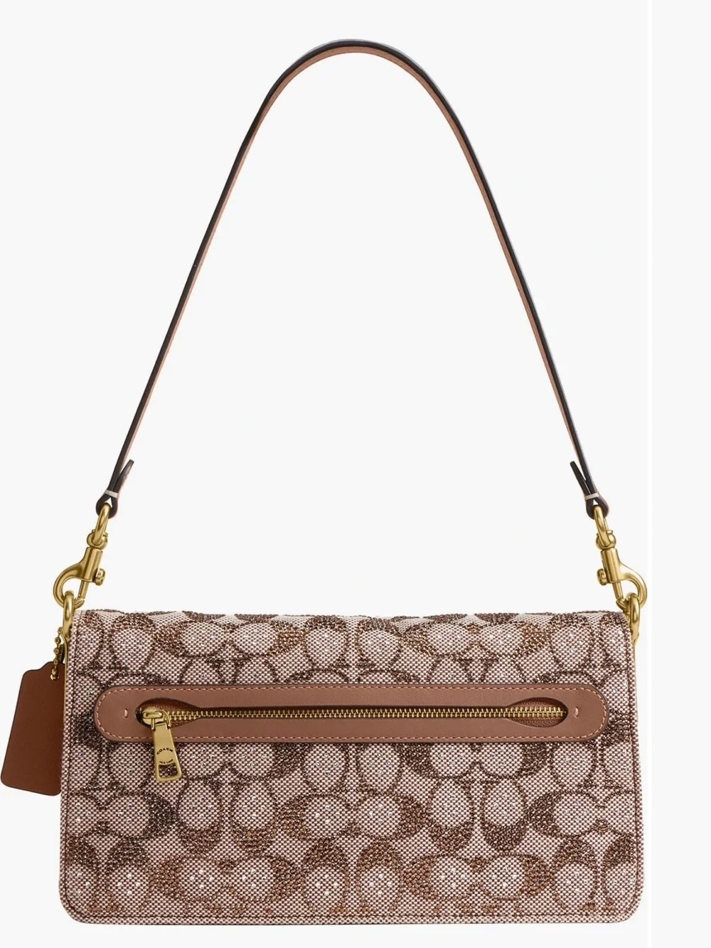 COACH Tabby 26 Signature Crystal Jacquard Shoulder